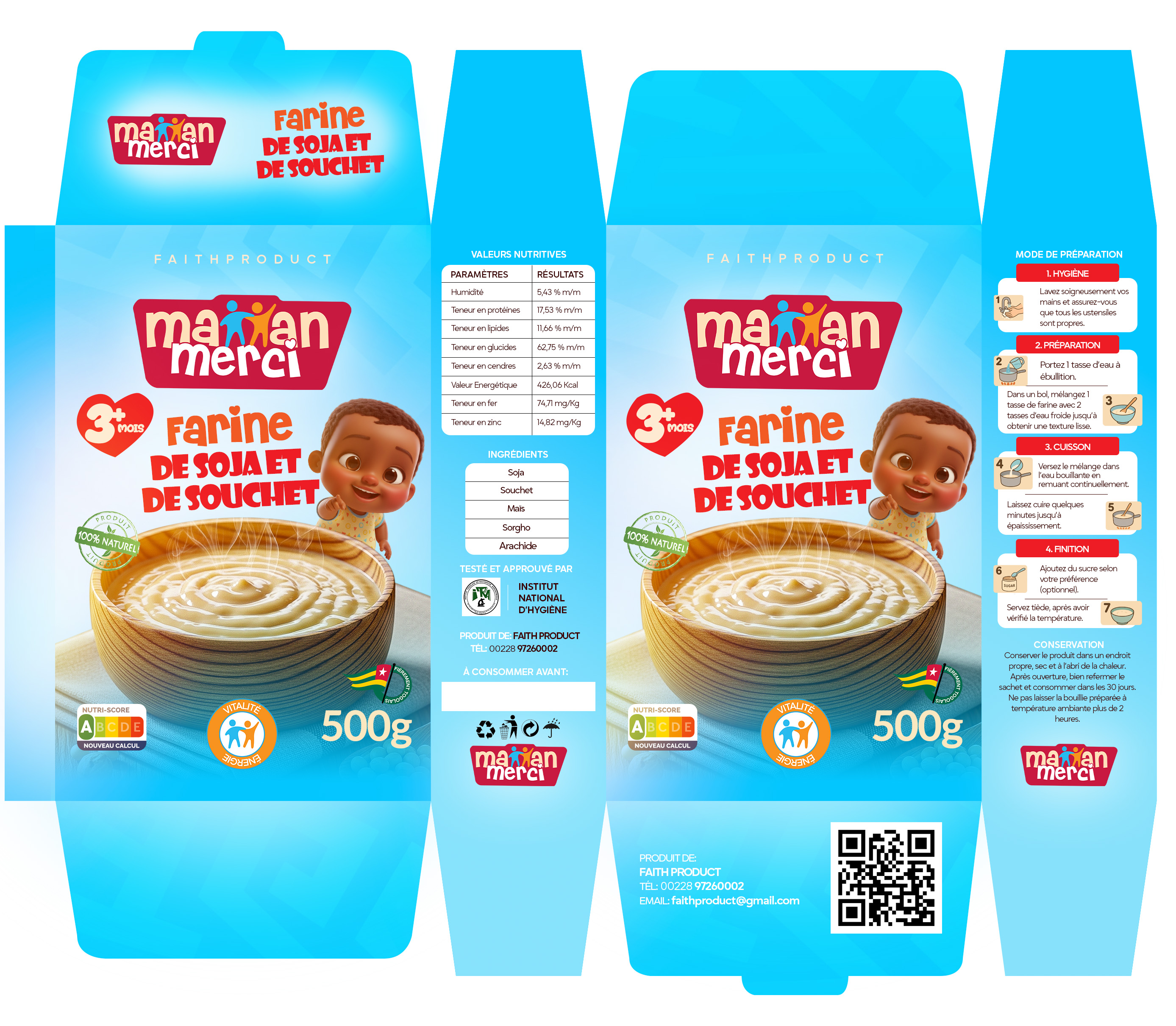 Deuxième maquette branding Maman Merci.